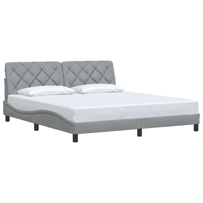Cadru de pat fără saltea, gri deschis, 180x200 cm, textil - WALTI WALTI