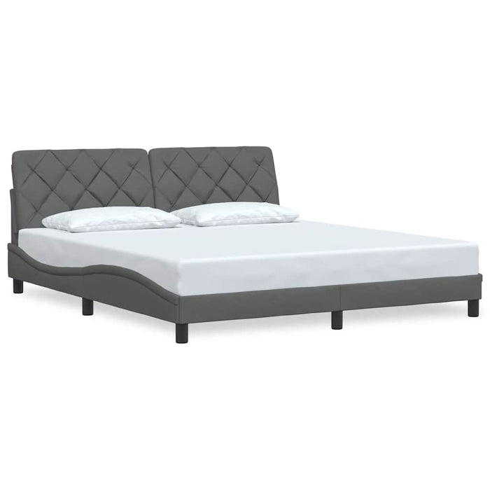 Cadru de pat fără saltea, gri închis, 180x200 cm, textil - WALTI WALTI