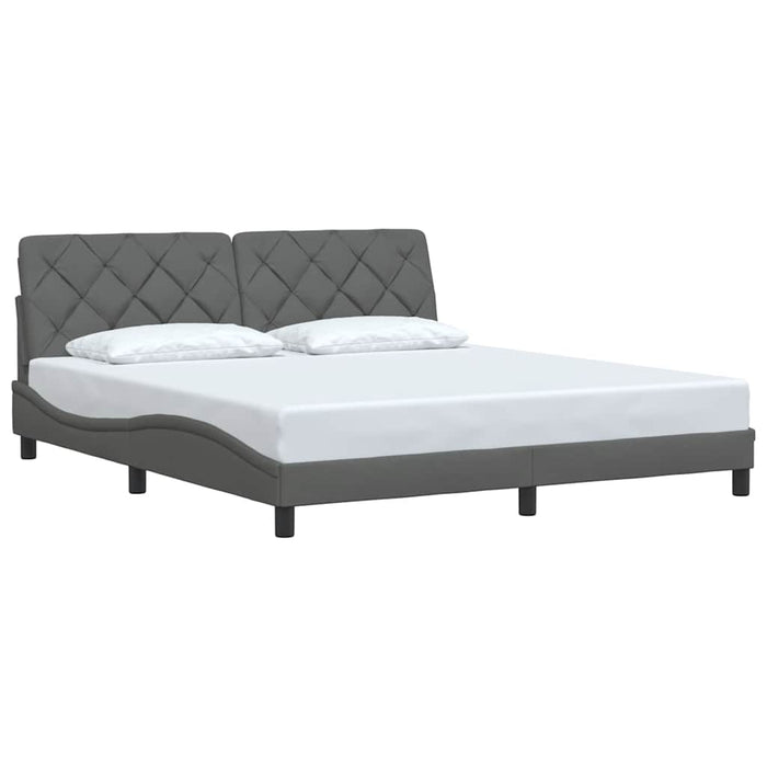 Cadru de pat fără saltea, gri închis, 180x200 cm, textil - WALTI WALTI