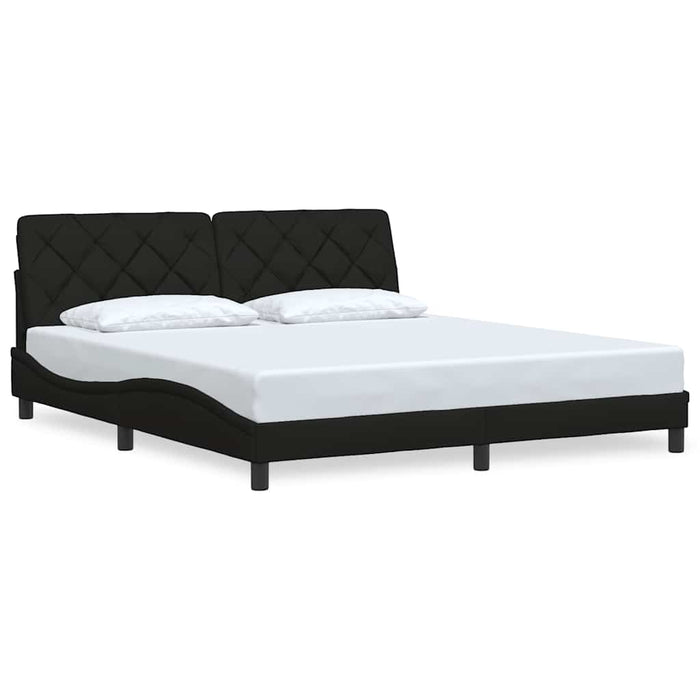 Cadru de pat fără saltea, negru, 180x200 cm, textil - WALTI WALTI