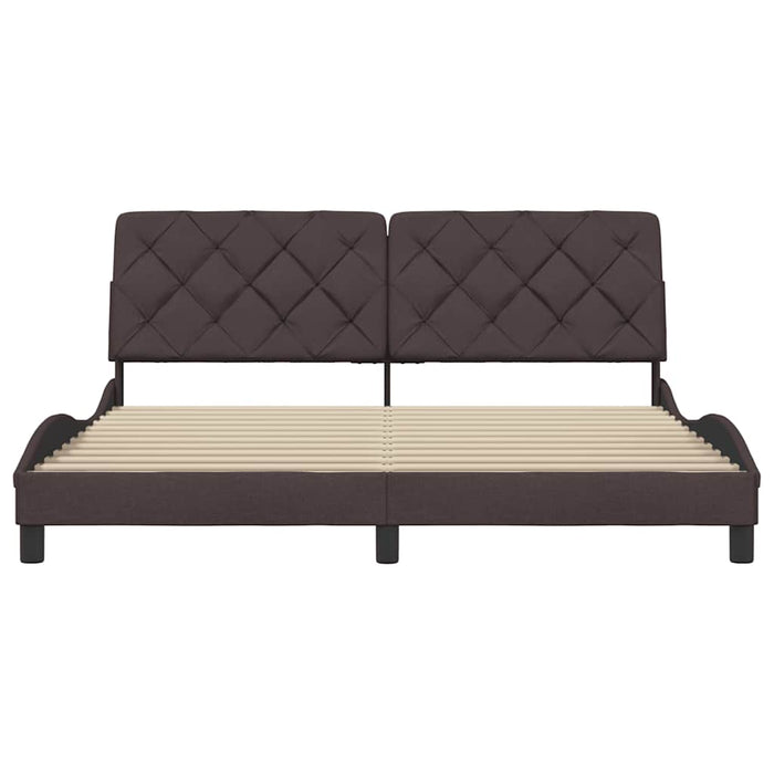 Cadru de pat fără saltea, maro închis, 180x200 cm, textil - WALTI WALTI