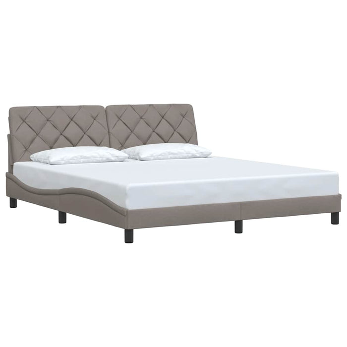 Cadru de pat fără saltea, gri taupe, 180x200 cm, textil - WALTI WALTI