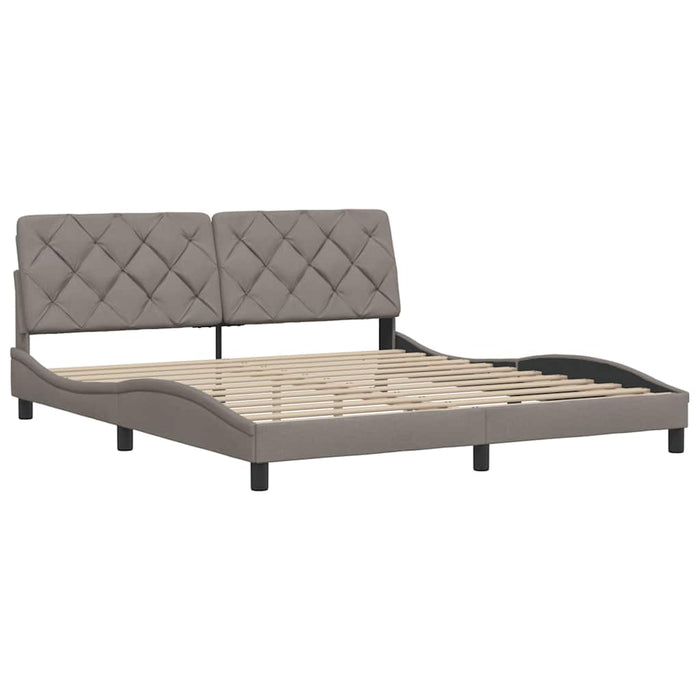 Cadru de pat fără saltea, gri taupe, 180x200 cm, textil - WALTI WALTI