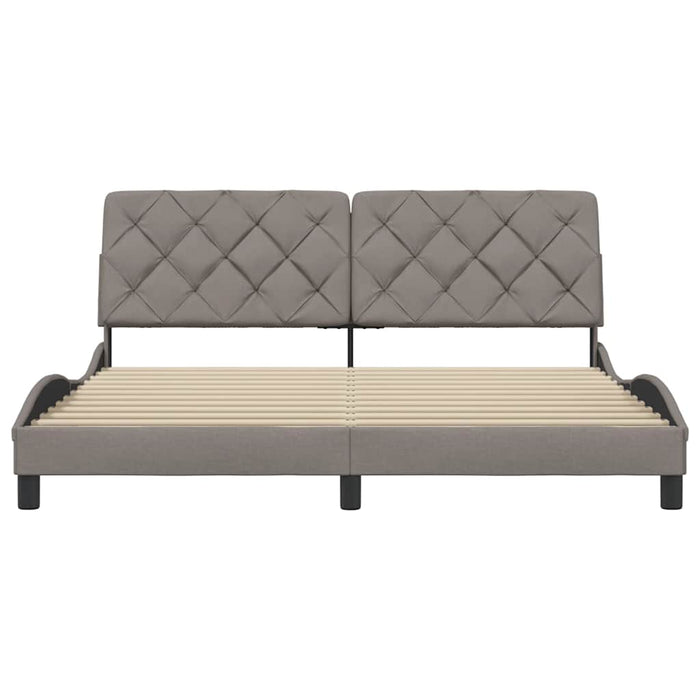 Cadru de pat fără saltea, gri taupe, 180x200 cm, textil - WALTI WALTI