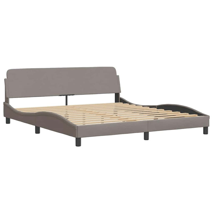 Cadru de pat fără saltea, gri taupe, 180x200 cm, textil - WALTI WALTI