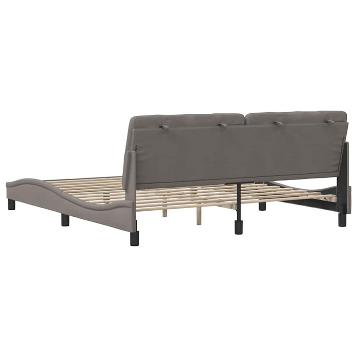 Cadru de pat fără saltea, gri taupe, 180x200 cm, textil - WALTI WALTI