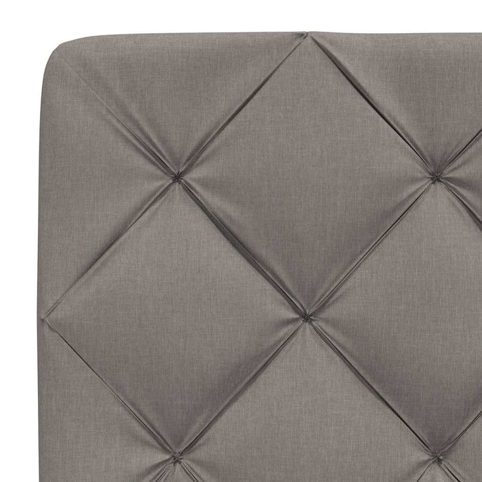 Cadru de pat fără saltea, gri taupe, 200x200 cm, textil WALTI