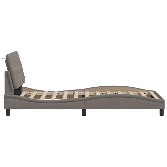 Cadru de pat cu LED fără saltea Taupe 80x200 cm Material - WALTI WALTI