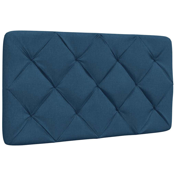 Cadru de pat cu LED fără saltea țesătură albastră 80x200 cm - WALTI WALTI