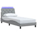Cadru de pat cu LED fără saltea Gri deschis 90x190 cm Material - WALTI WALTI