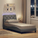 Cadru de pat cu LED fără saltea Gri deschis 90x190 cm Material - WALTI WALTI