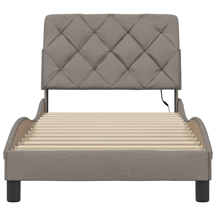 Cadru de pat cu LED fără saltea Taupe 90x190 cm Material - WALTI WALTI