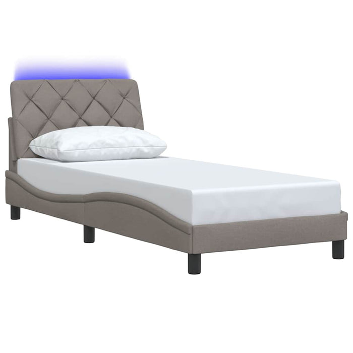 Cadru de pat cu LED fără saltea Taupe 90x200 cm Material - WALTI WALTI