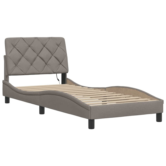Cadru de pat cu LED fără saltea Taupe 90x200 cm Material - WALTI WALTI