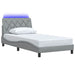 Cadru de pat cu LED fără saltea Gri deschis 100x200 cm Material - WALTI WALTI
