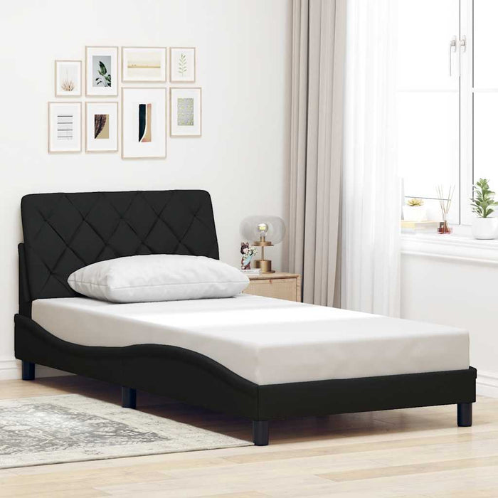 Cadru de pat cu LED fără saltea Negru 100x200 cm Material - WALTI WALTI