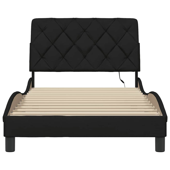 Cadru de pat cu LED fără saltea Negru 100x200 cm Material - WALTI WALTI