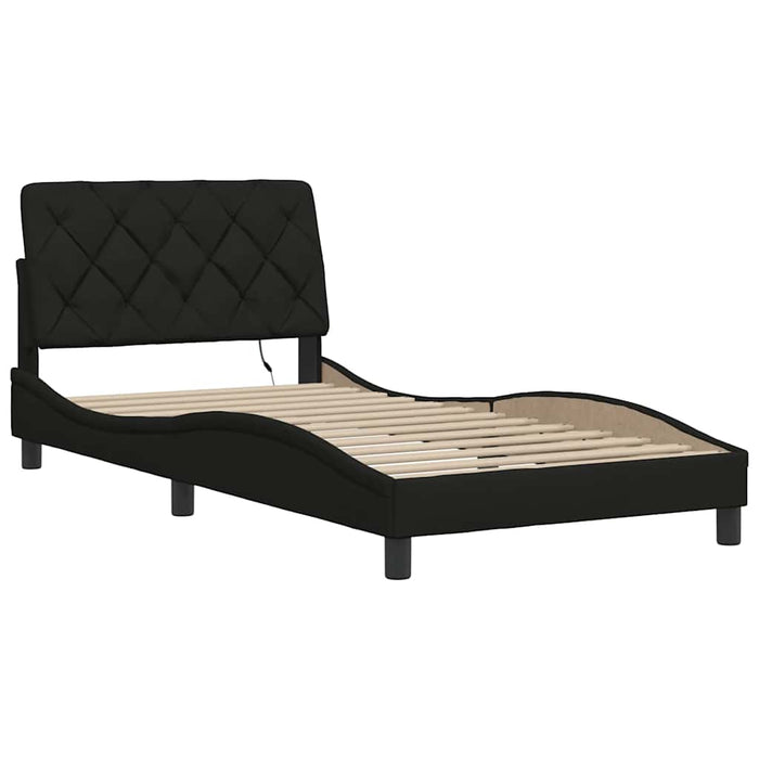 Cadru de pat cu LED fără saltea Negru 100x200 cm Material - WALTI WALTI