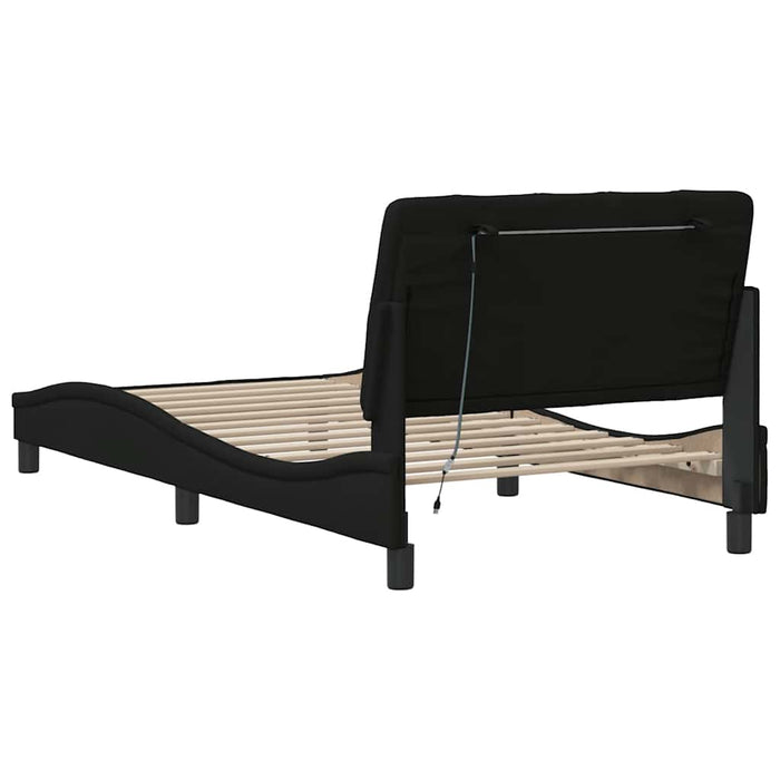 Cadru de pat cu LED fără saltea Negru 100x200 cm Material - WALTI WALTI