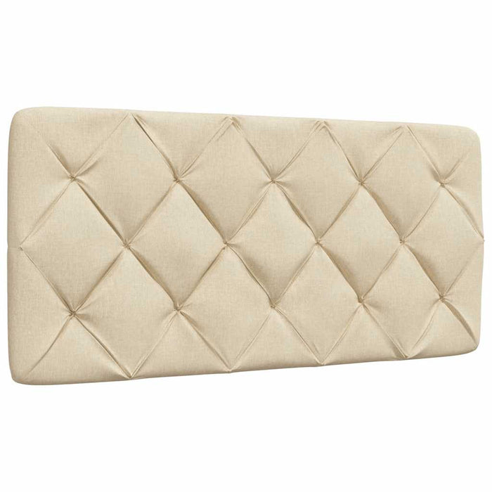 Cadru de pat cu LED fără saltea cremă 100x200 cm țesătură - WALTI WALTI