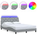 Cadru de pat cu LED fără saltea Gri deschis 120x200 cm Material - WALTI WALTI