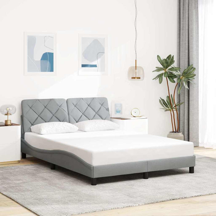 Cadru de pat cu LED fără saltea Gri deschis 120x200 cm Material - WALTI WALTI