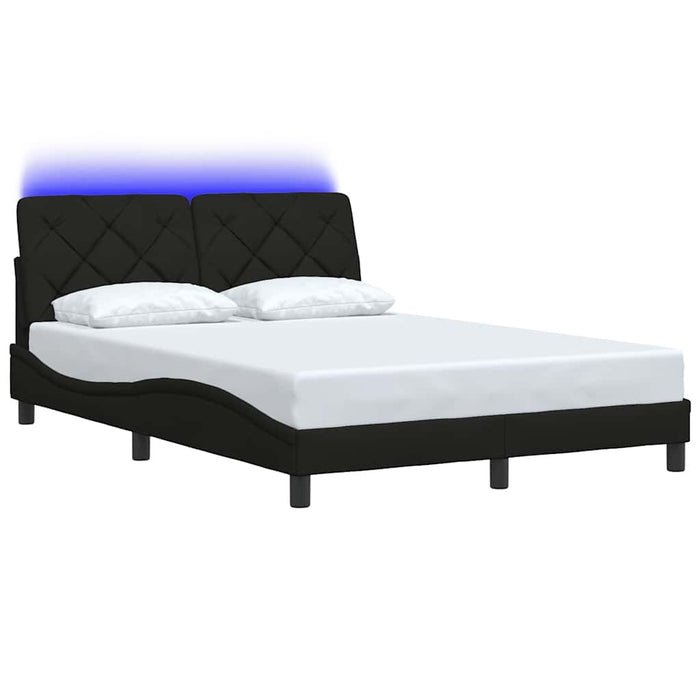 Cadru de pat cu LED fără saltea Negru 120x200 cm Stofa - WALTI WALTI