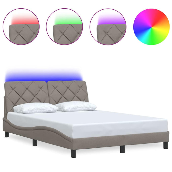 Cadru de pat cu LED fără saltea Taupe 120x200 cm Material - WALTI WALTI