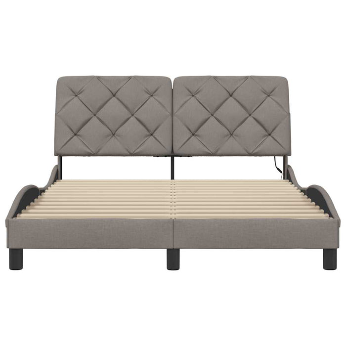 Cadru de pat cu LED fără saltea Taupe 120x200 cm Material - WALTI WALTI