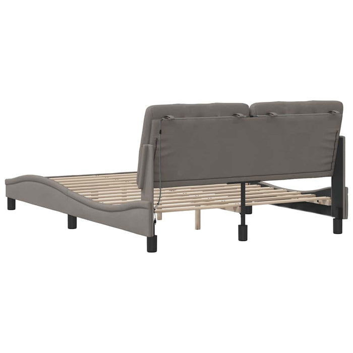 Cadru de pat cu LED fără saltea Taupe 120x200 cm Material - WALTI WALTI