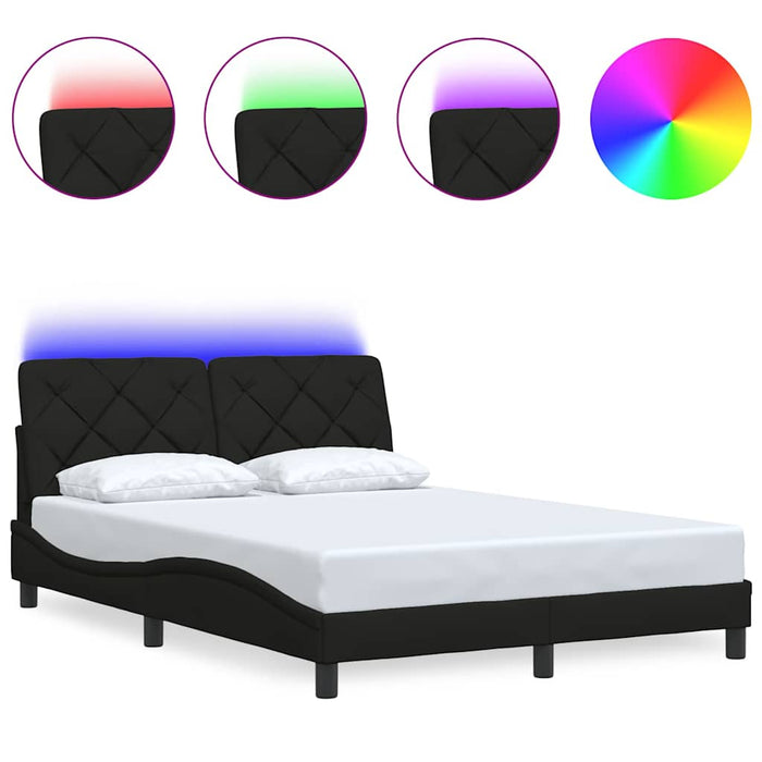 Cadru de pat cu LED fără saltea Negru 140x190 cm Material - WALTI WALTI