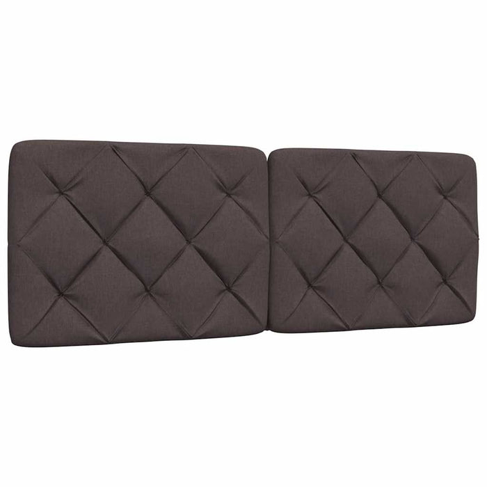 Cadru de pat cu LED fără saltea țesătură maro închis 140x190 cm - WALTI WALTI