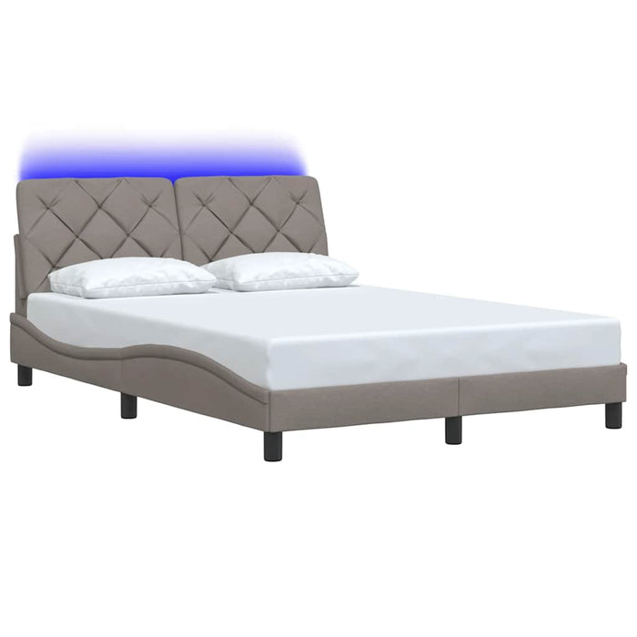 Cadru de pat cu LED fără saltea Taupe 140x190 cm Material - WALTI WALTI