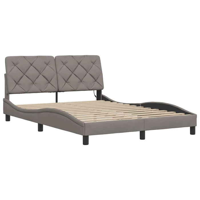 Cadru de pat cu LED fără saltea Taupe 140x190 cm Material - WALTI WALTI