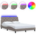 Cadru de pat cu LED fără saltea Taupe 140x200 cm Material - WALTI WALTI