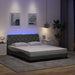 Cadru de pat cu LED fără saltea Gri deschis 160x200 cm Material - WALTI WALTI