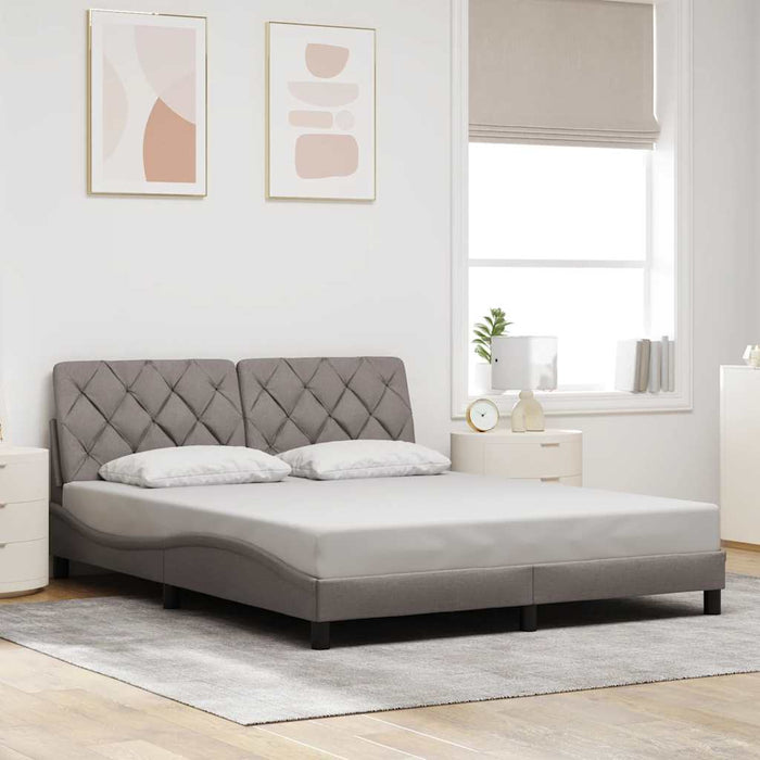 Cadru de pat cu LED fără saltea Taupe 160x200 cm Material WALTI