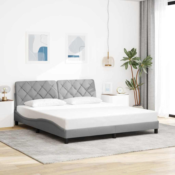 Cadru de pat cu LED fără saltea Gri deschis 180x200 cm Material - WALTI WALTI