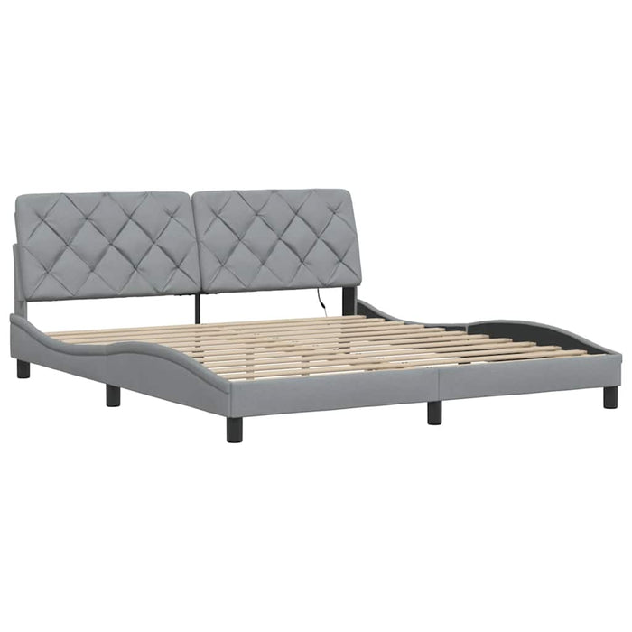 Cadru de pat cu LED fără saltea Gri deschis 180x200 cm Material - WALTI WALTI