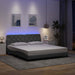 Cadru de pat cu LED fără saltea Gri deschis 180x200 cm Material - WALTI WALTI