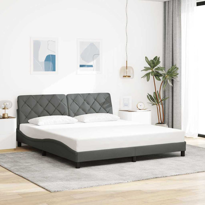 Cadru de pat cu LED fără saltea Gri închis 180x200 cm Material - WALTI WALTI
