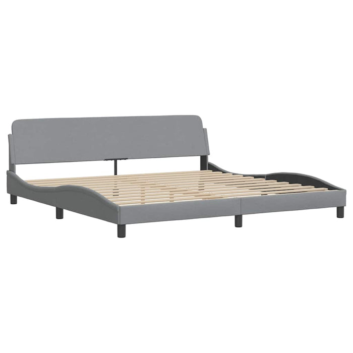 Cadru de pat cu LED fără saltea Gri deschis 200x200 cm Material WALTI