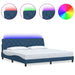 Cadru de pat cu LED fără saltea Albastru 200x200 cm Material - WALTI WALTI