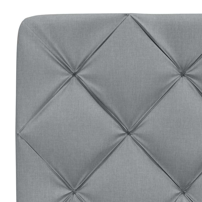 Pat cu saltea, gri deschis, 80x200 cm, textil WALTI