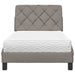 Pat cu saltea, gri taupe, 80x200 cm, textil - WALTI WALTI