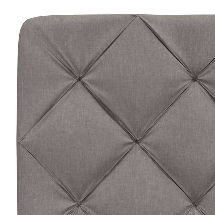 Pat cu saltea, gri taupe, 80x200 cm, textil - WALTI WALTI