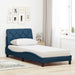 Pat cu saltea, albastru, 80x200 cm, textil - WALTI WALTI