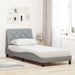 Pat cu saltea, gri deschis, 90x190 cm, textil - WALTI WALTI