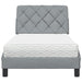 Pat cu saltea, gri deschis, 90x190 cm, textil - WALTI WALTI