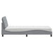 Pat cu saltea, gri deschis, 90x190 cm, textil - WALTI WALTI